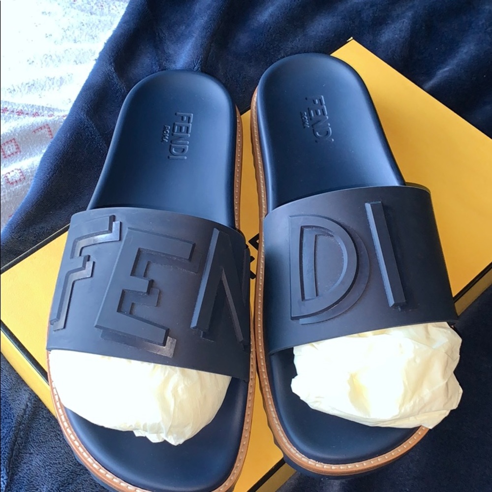 Fendi Slides Men Size US 13